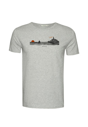 Grau:  Sportliches T-Shirt aus Bio-Baumwolle für Herren [19807]