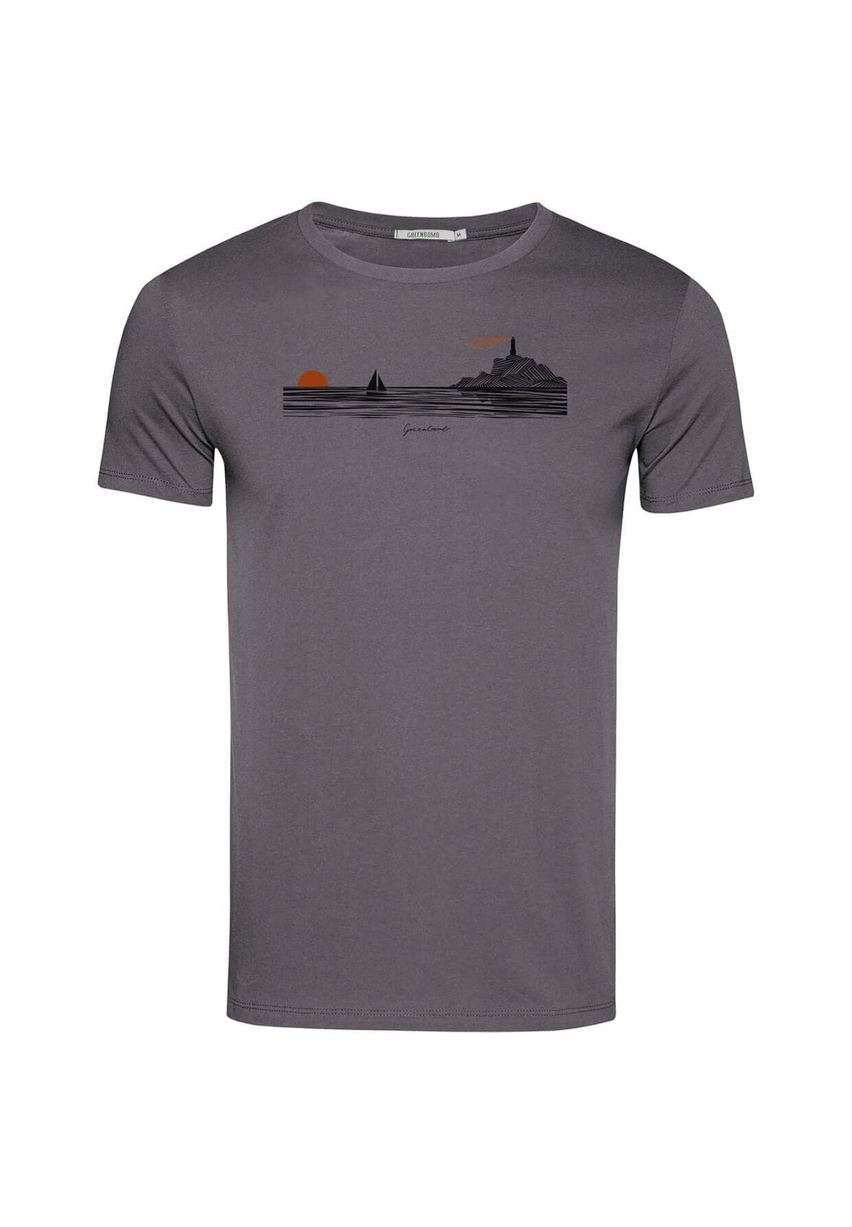 Anthracite: Sportliches T-Shirt aus Bio-Baumwolle für Herren [19812]