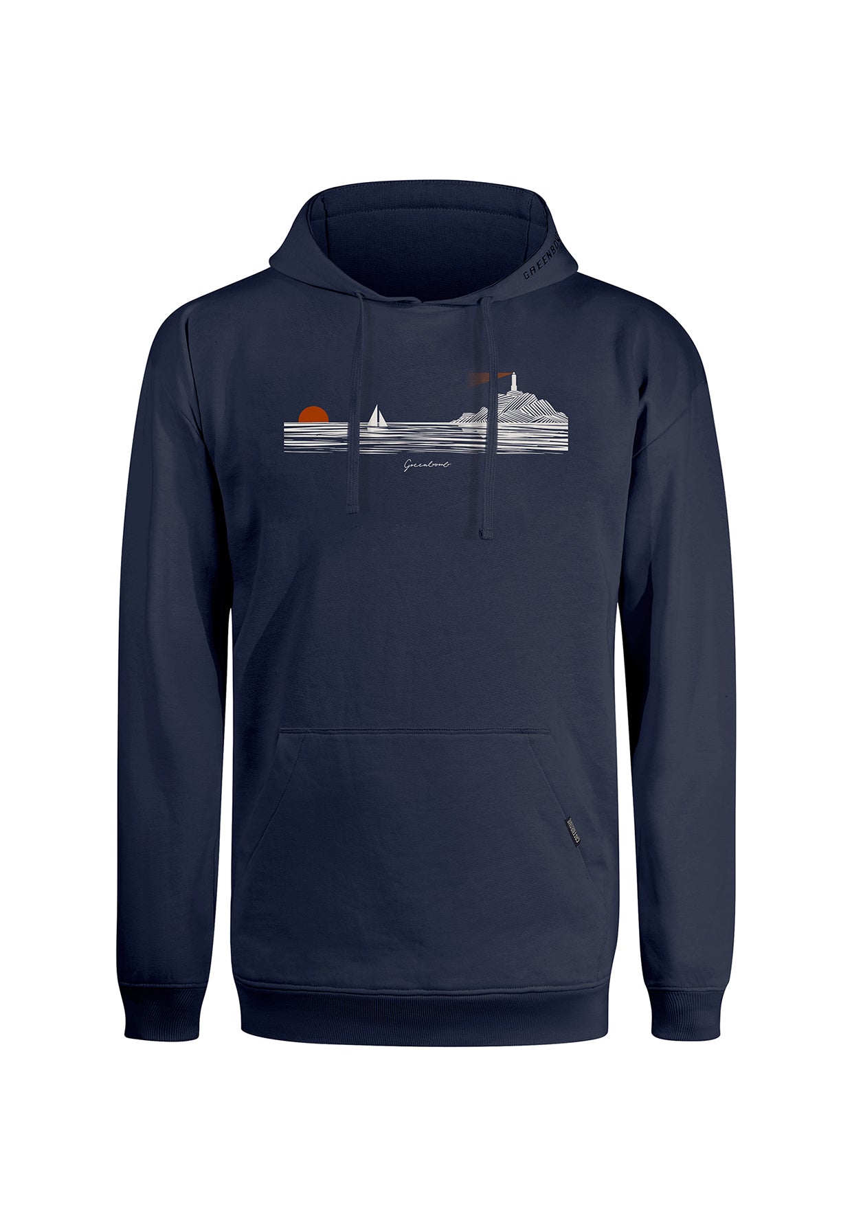 Navy: Gemütlicher Hoodie aus Bio-Baumwolle für Herren [19824]