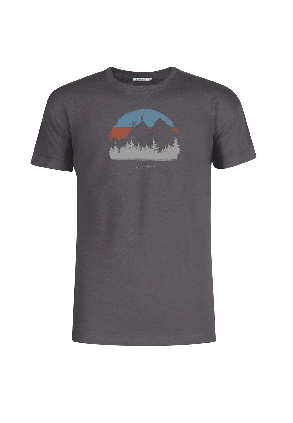Grau:  Lässiges T-Shirt aus Bio-Baumwoll Mix für Herren [19832]