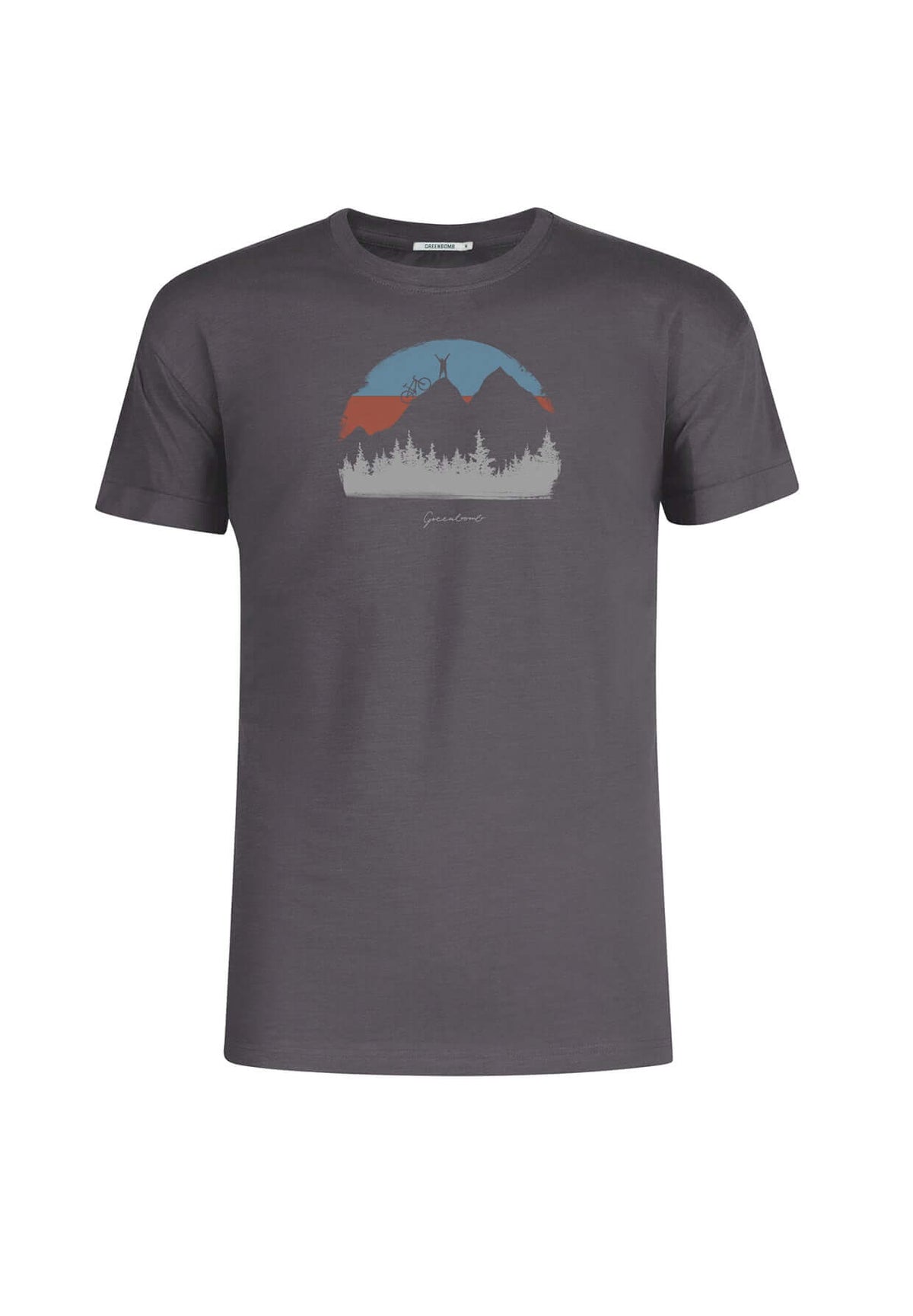 Anthracite: Lässiges T-Shirt aus Bio-Baumwoll Mix für Herren [19832]