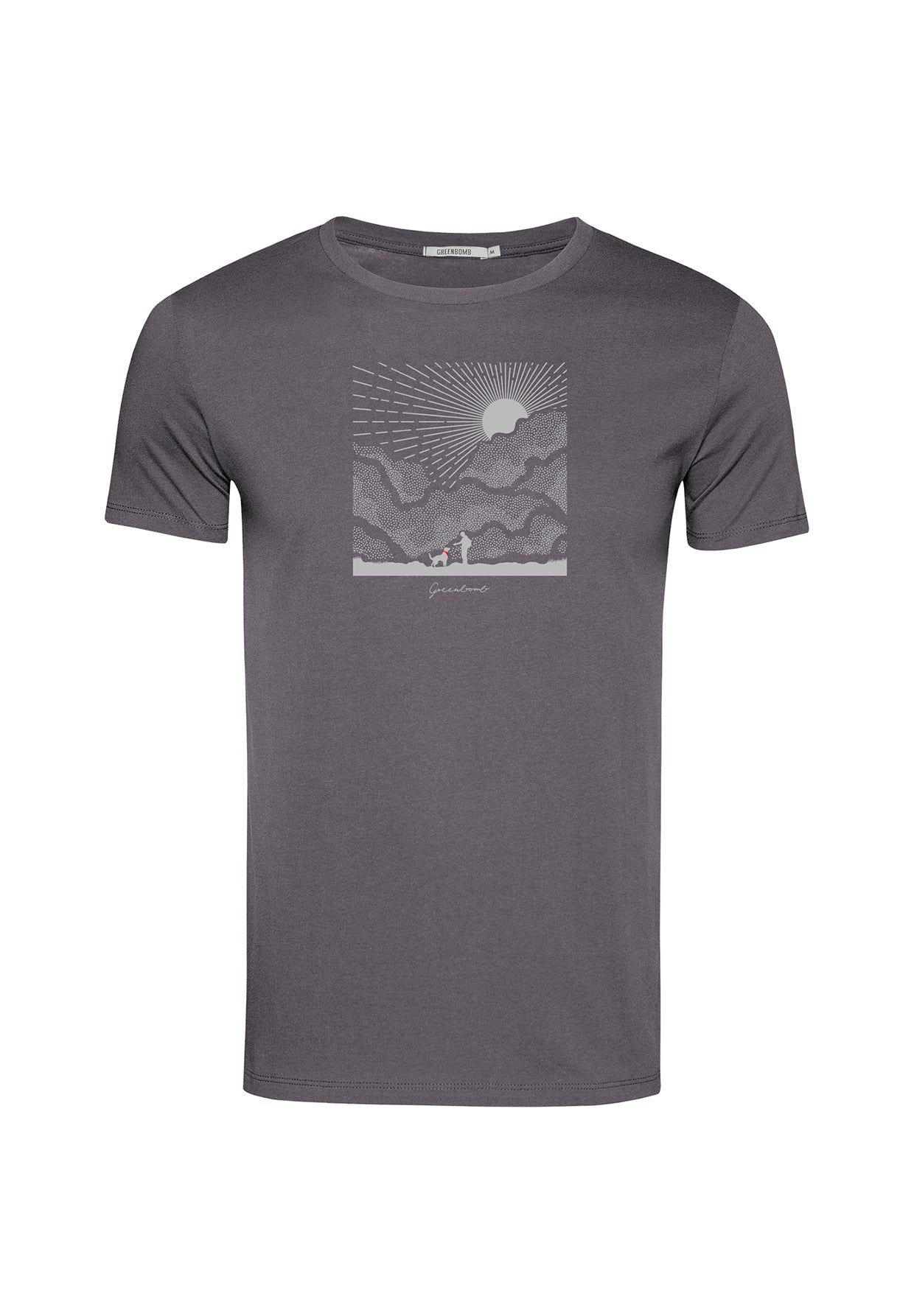 Grau:  Sportliches T-Shirt aus Bio-Baumwolle für Herren [19840]