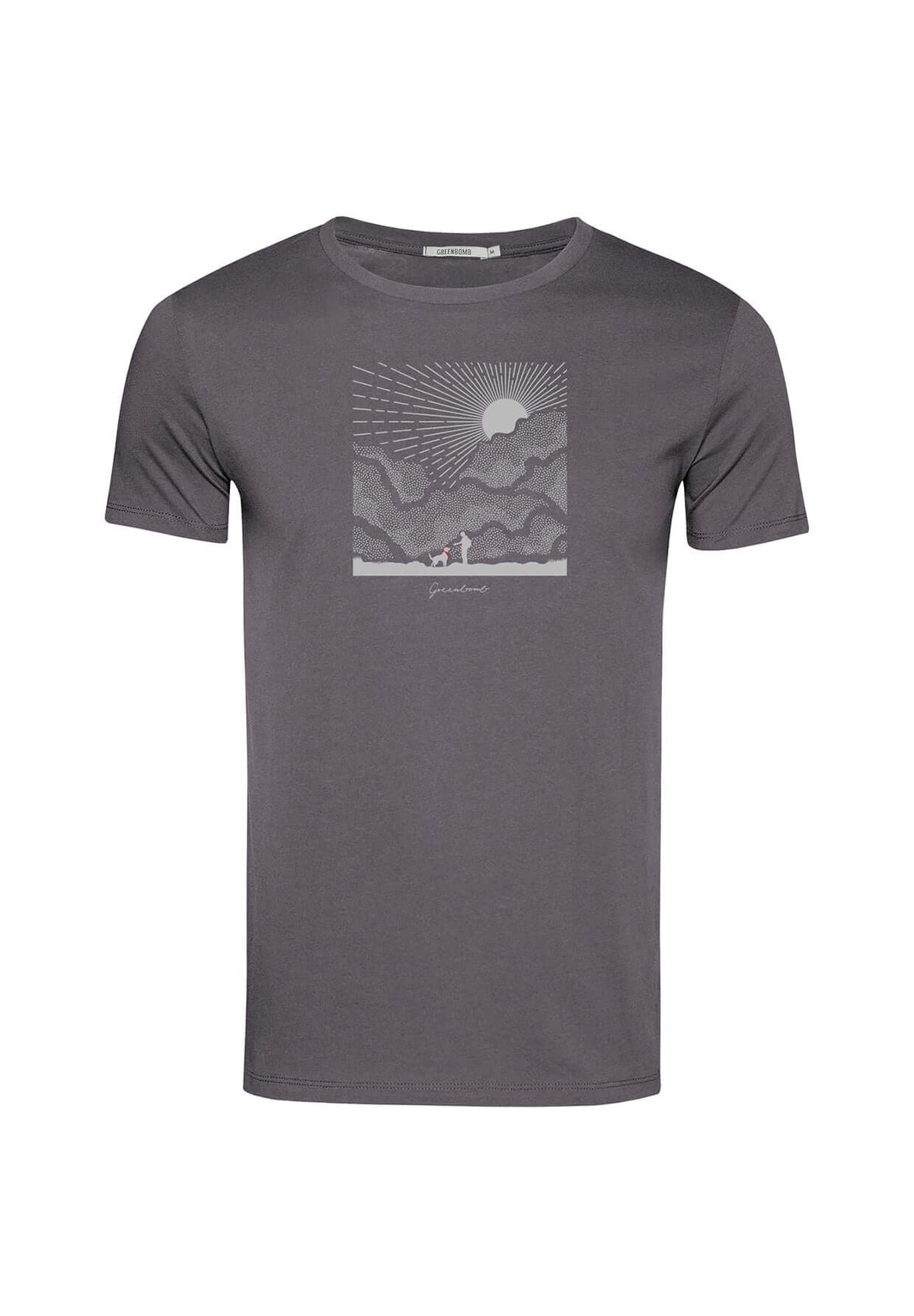 Anthracite: Sportliches T-Shirt aus Bio-Baumwolle für Herren [19840]