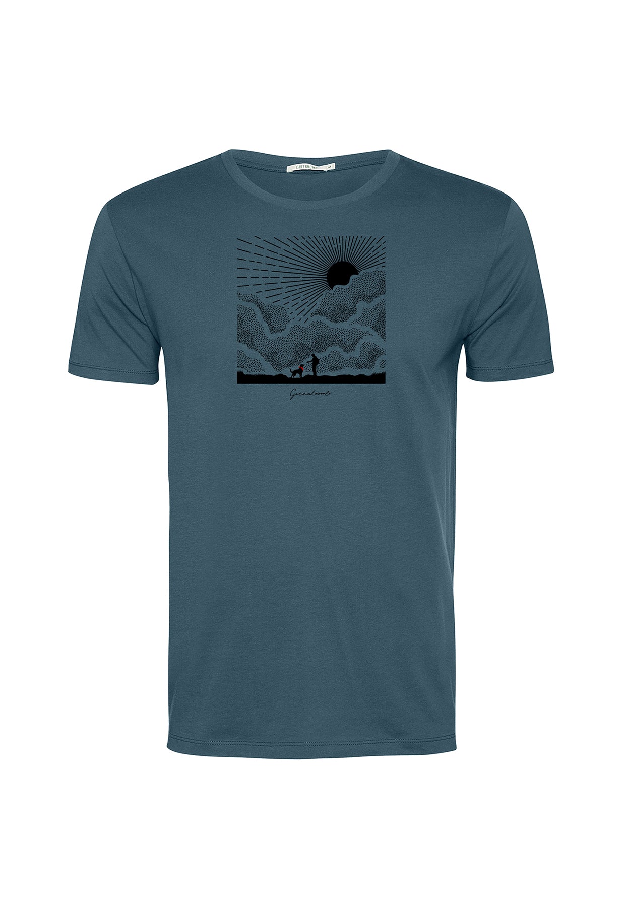 Blau:  Sportliches T-Shirt aus Bio-Baumwolle für Herren [19841]