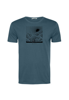 Blau:  Sportliches T-Shirt aus Bio-Baumwolle für Herren [19841]