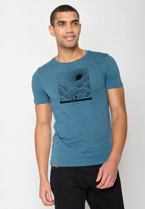 Blau:  Sportliches T-Shirt aus Bio-Baumwolle für Herren [19842]