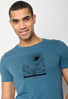 Blau:  Sportliches T-Shirt aus Bio-Baumwolle für Herren [19843]
