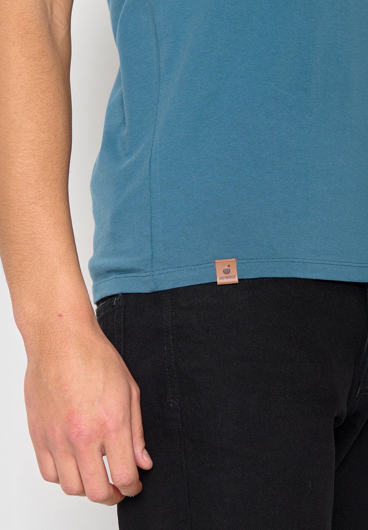 Blau:  Sportliches T-Shirt aus Bio-Baumwolle für Herren [19846]