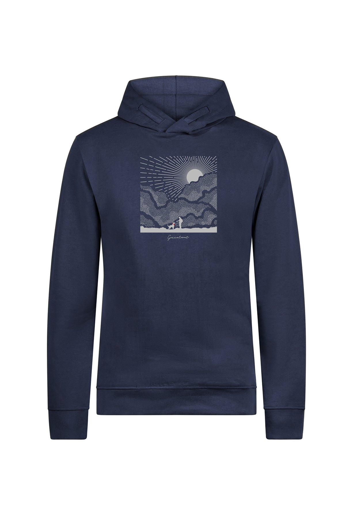 Blau:  Kuschliger Hoodie aus Bio-Baumwolle für Herren [19849]