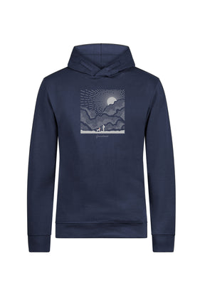 Blau:  Kuschliger Hoodie aus Bio-Baumwolle für Herren [19849]