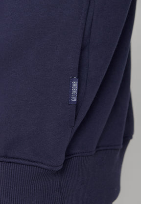 Blau:  Kuschliger Hoodie aus Bio-Baumwolle für Herren [19853]