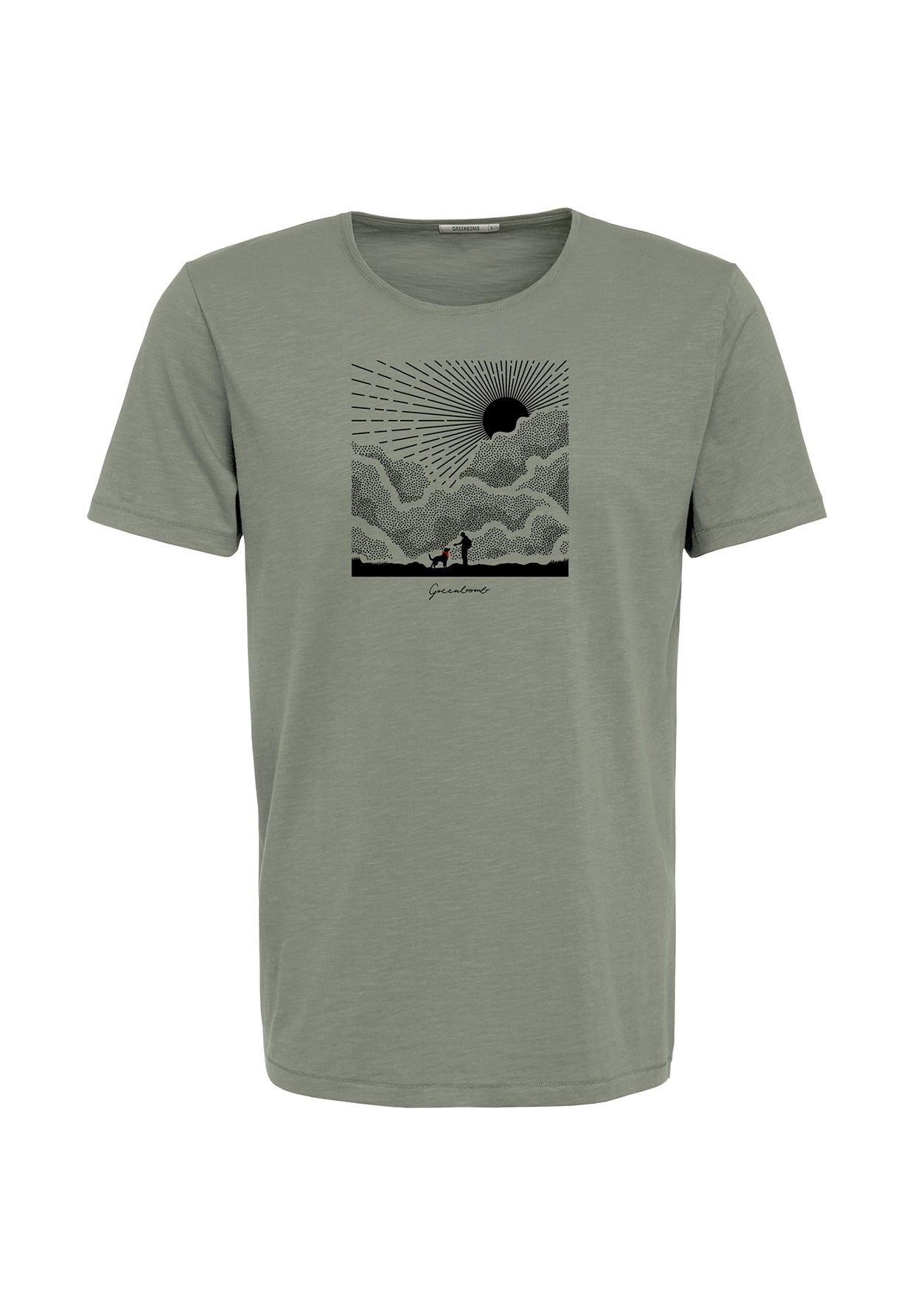 Grün:  Lässiges T-Shirt aus Bio-Baumwolle für Herren [19855]