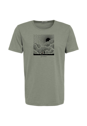 Grün:  Lässiges T-Shirt aus Bio-Baumwolle für Herren [19855]
