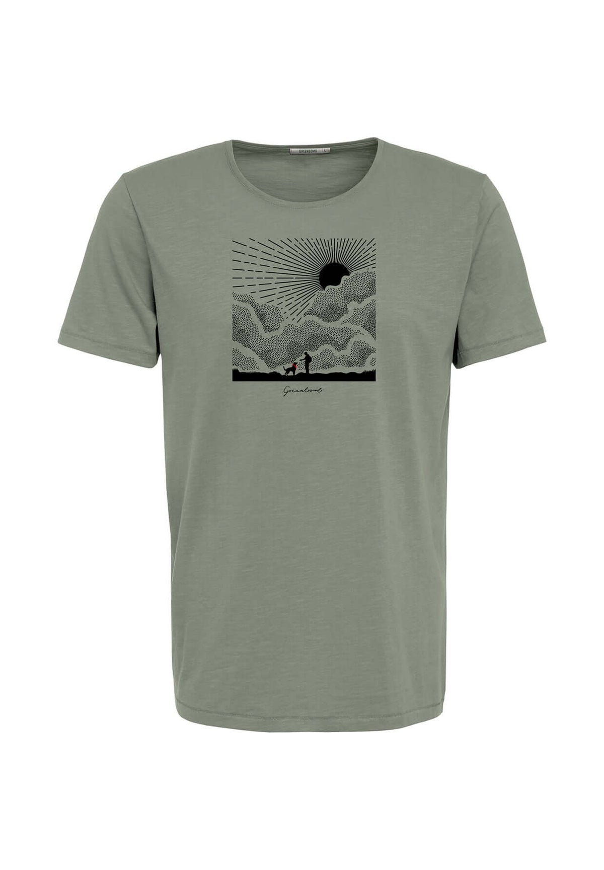 Olive: Sportliches T-Shirt aus Bio-Baumwolle für Herren [19855]