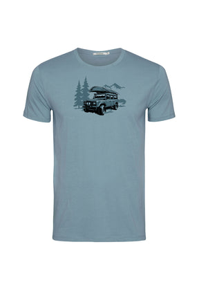 Blau:  Sportliches T-Shirt aus Bio-Baumwolle für Herren [19857]
