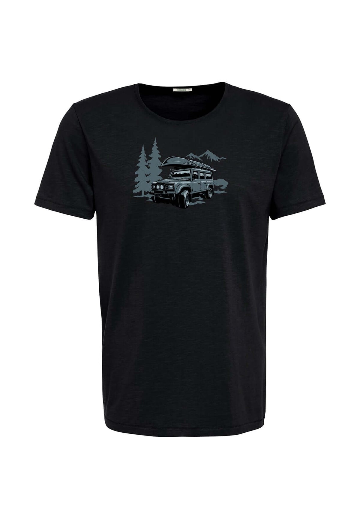 Black: Sportliches T-Shirt aus Bio-Baumwolle für Herren [19858]