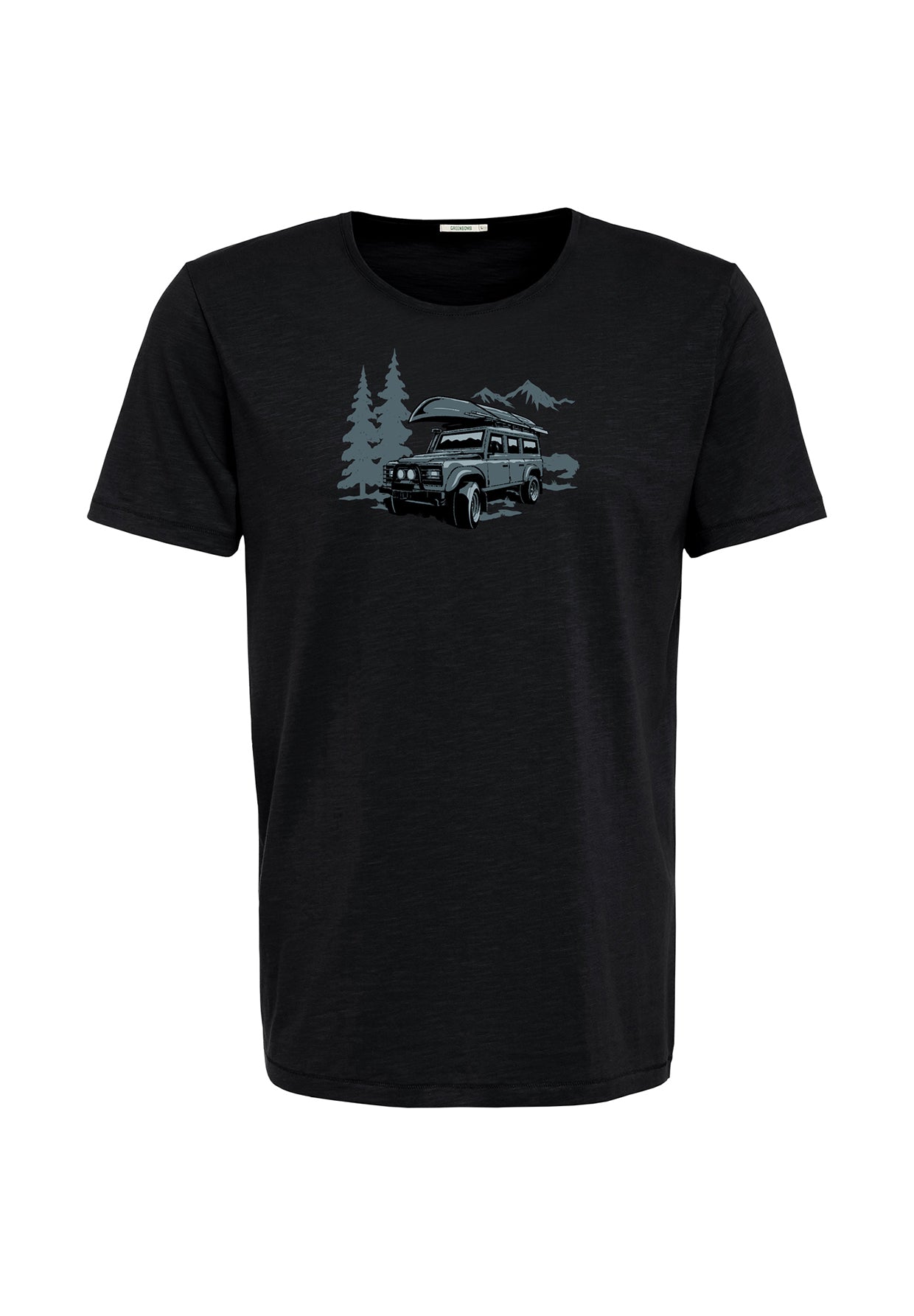Schwarz:  Lässiges T-Shirt aus Bio-Baumwolle für Herren [19858]