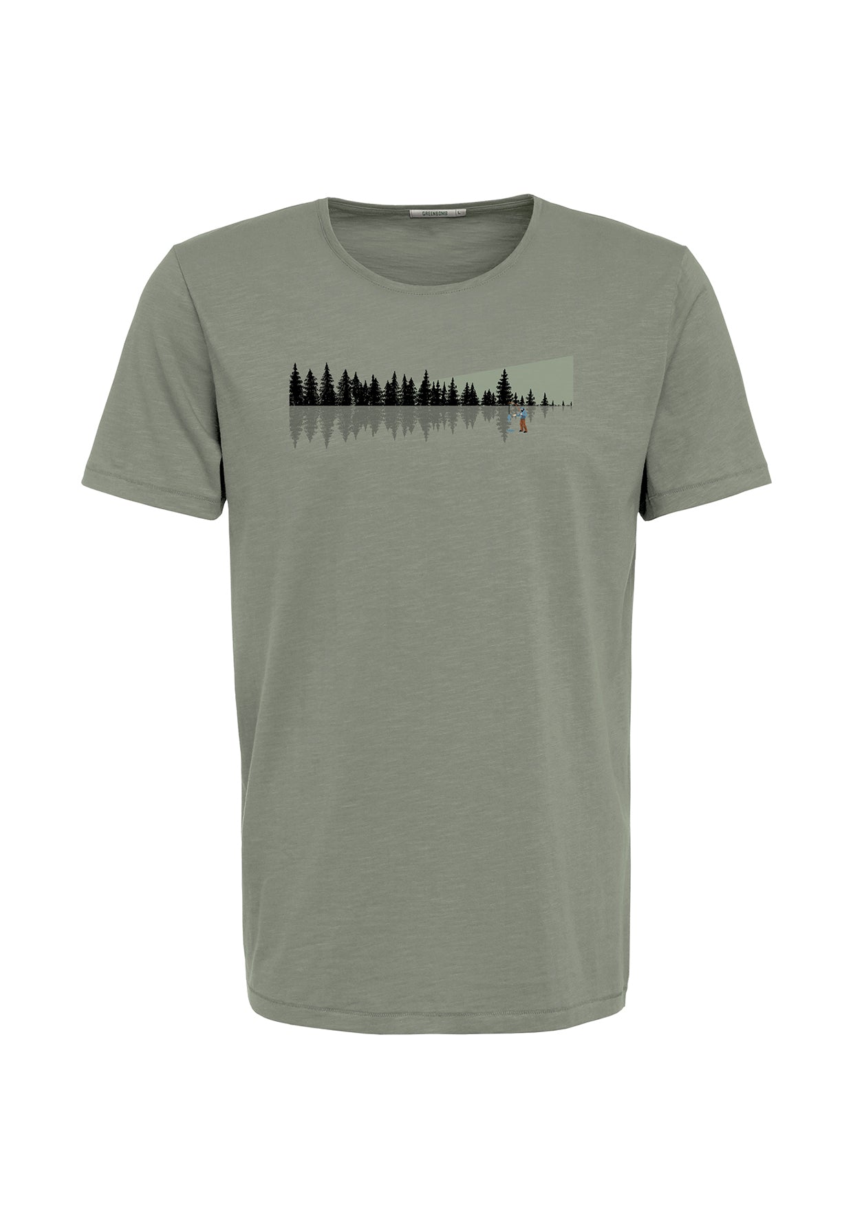 Grün:  Lässiges T-Shirt aus Bio-Baumwolle für Herren [19868]