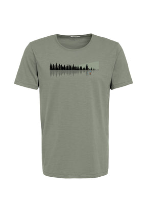 Grün:  Lässiges T-Shirt aus Bio-Baumwolle für Herren [19868]