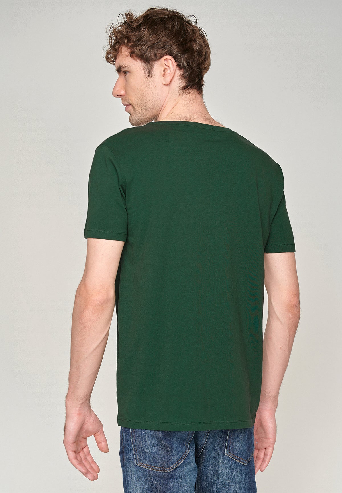 Grün:  Sportliches T-Shirt aus Bio-Baumwolle für Herren [19871]