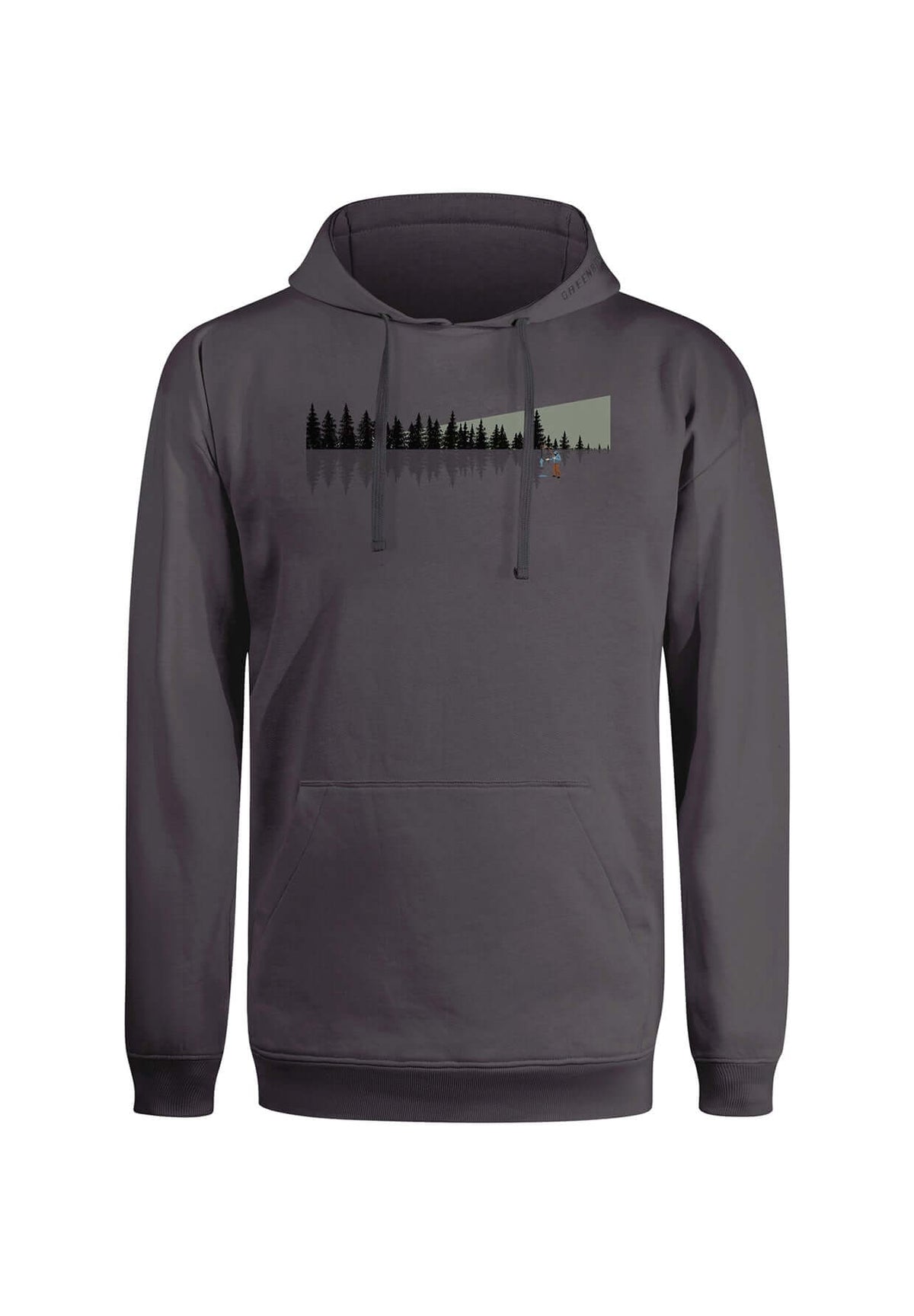 Anthracite: Gemütlicher Hoodie aus Bio-Baumwolle für Herren [19874]