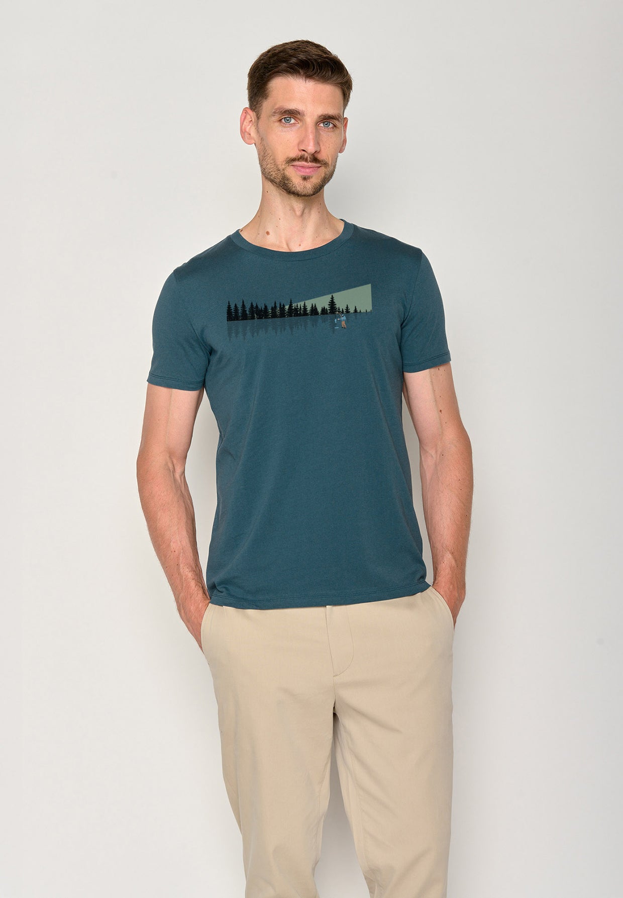 Blue Stone: Sportliches T-Shirt aus Bio-Baumwolle für Herren [19876]