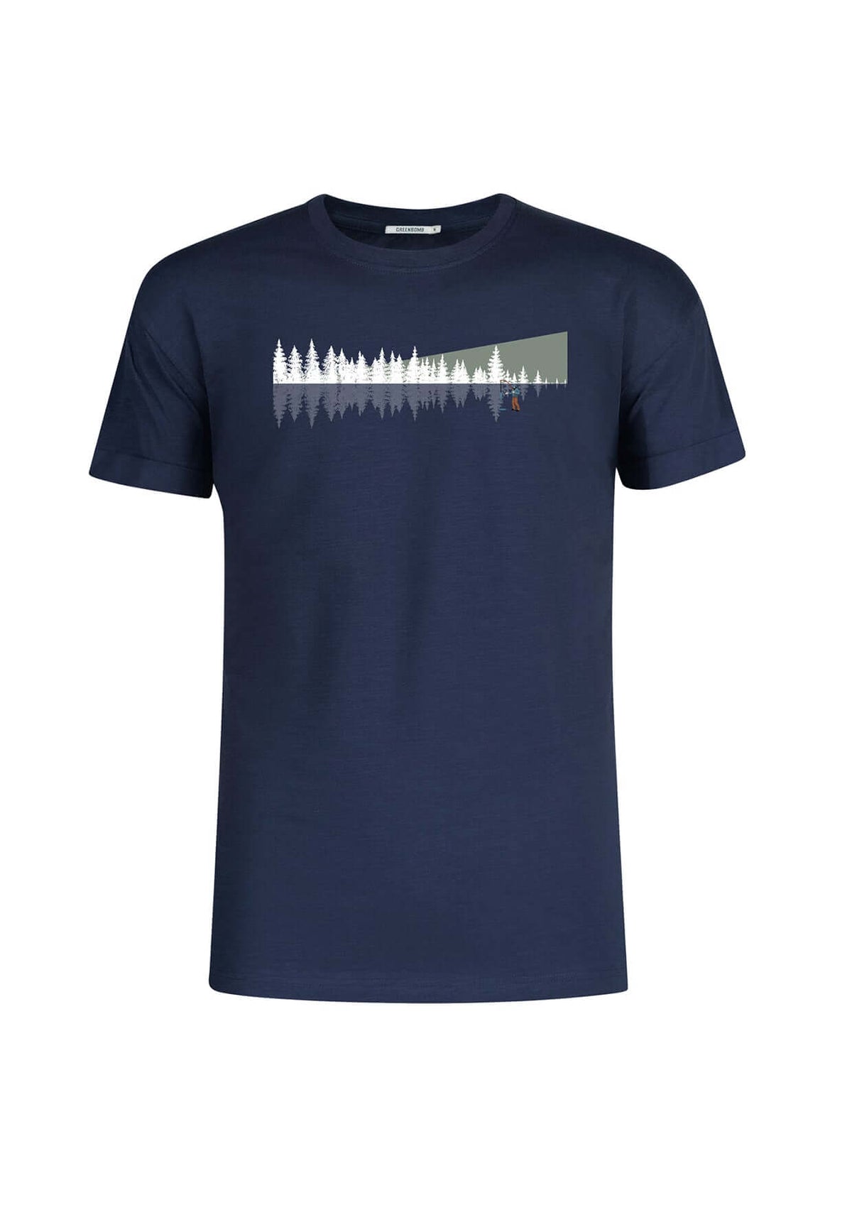 Navy: Lässiges T-Shirt aus Bio-Baumwoll Mix für Herren [19881]