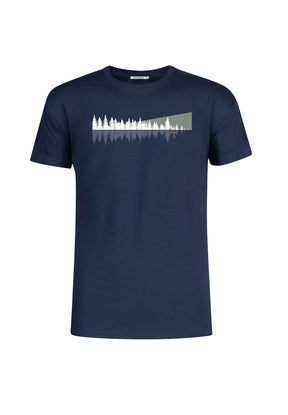 Blau:  Lässiges T-Shirt aus Bio-Baumwoll Mix für Herren [19881]