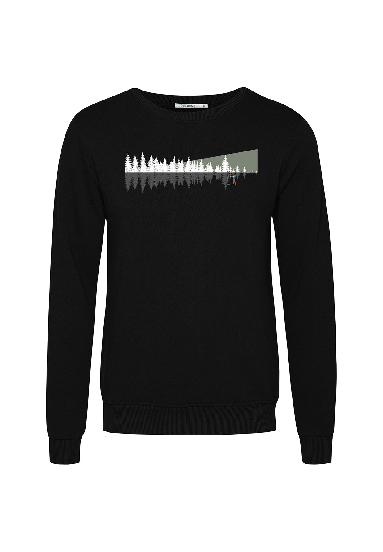 Schwarz:  Gemütliches Sweatshirt aus Bio-Baumwolle für Herren [19882]