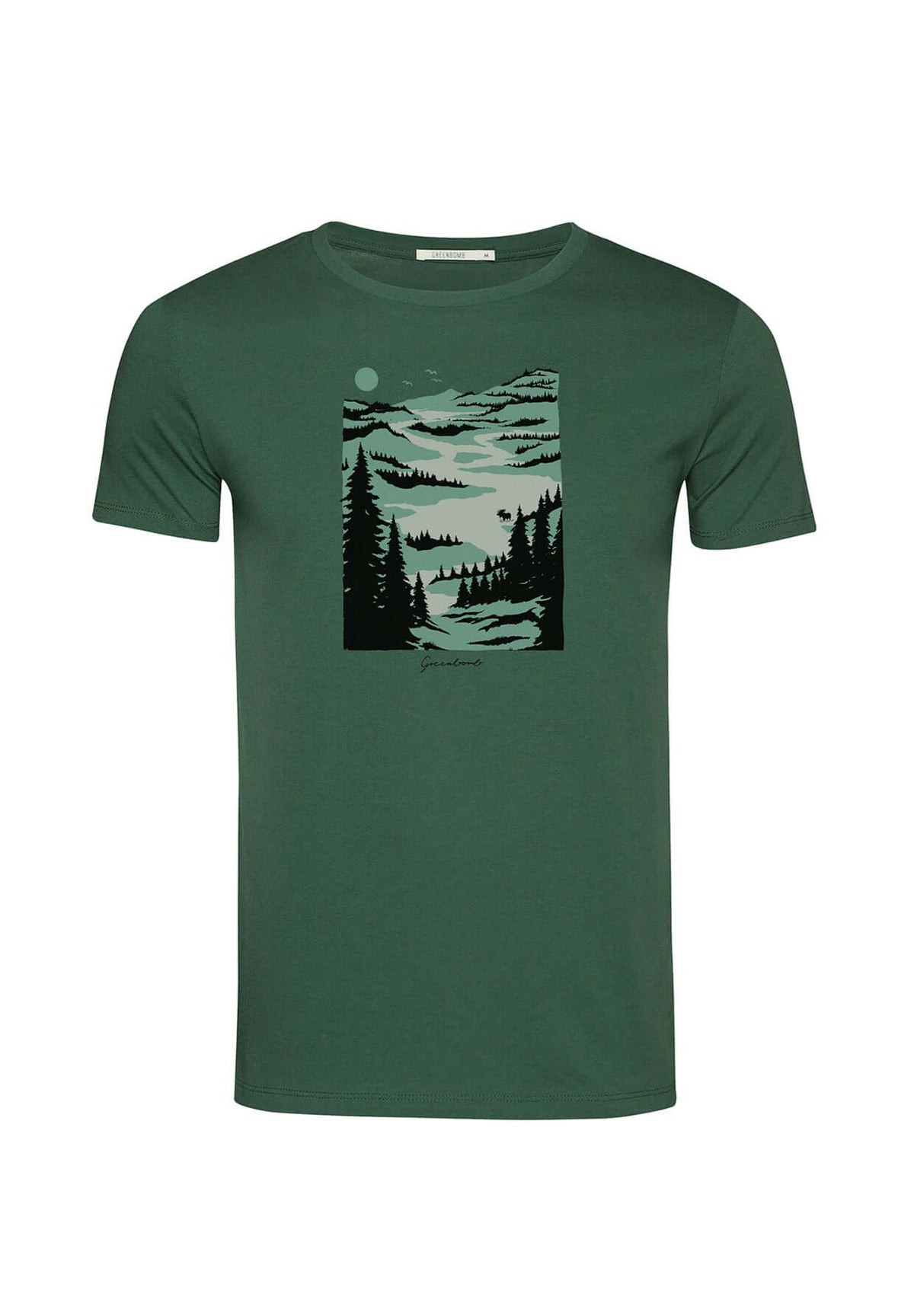 Bottle Green: Sportliches T-Shirt aus Bio-Baumwolle für Herren [19883]