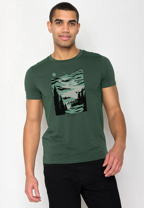 Grün:  Sportliches T-Shirt aus Bio-Baumwolle für Herren [19884]