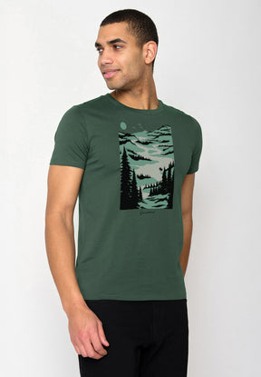 Grün:  Sportliches T-Shirt aus Bio-Baumwolle für Herren [19885]