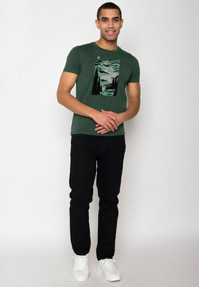 Grün:  Sportliches T-Shirt aus Bio-Baumwolle für Herren [19888]