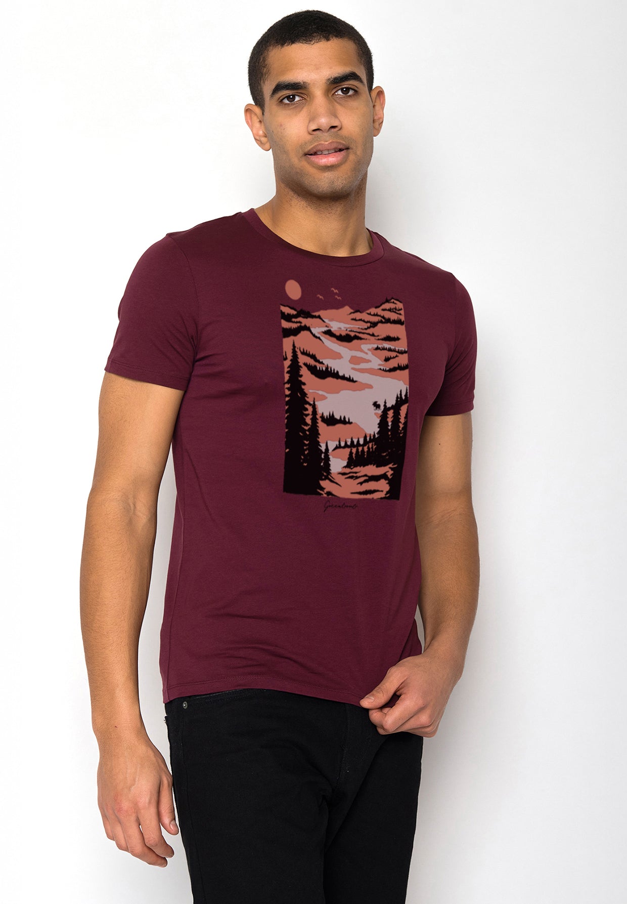 Rot:  Sportliches T-Shirt aus Bio-Baumwolle für Herren [19890]