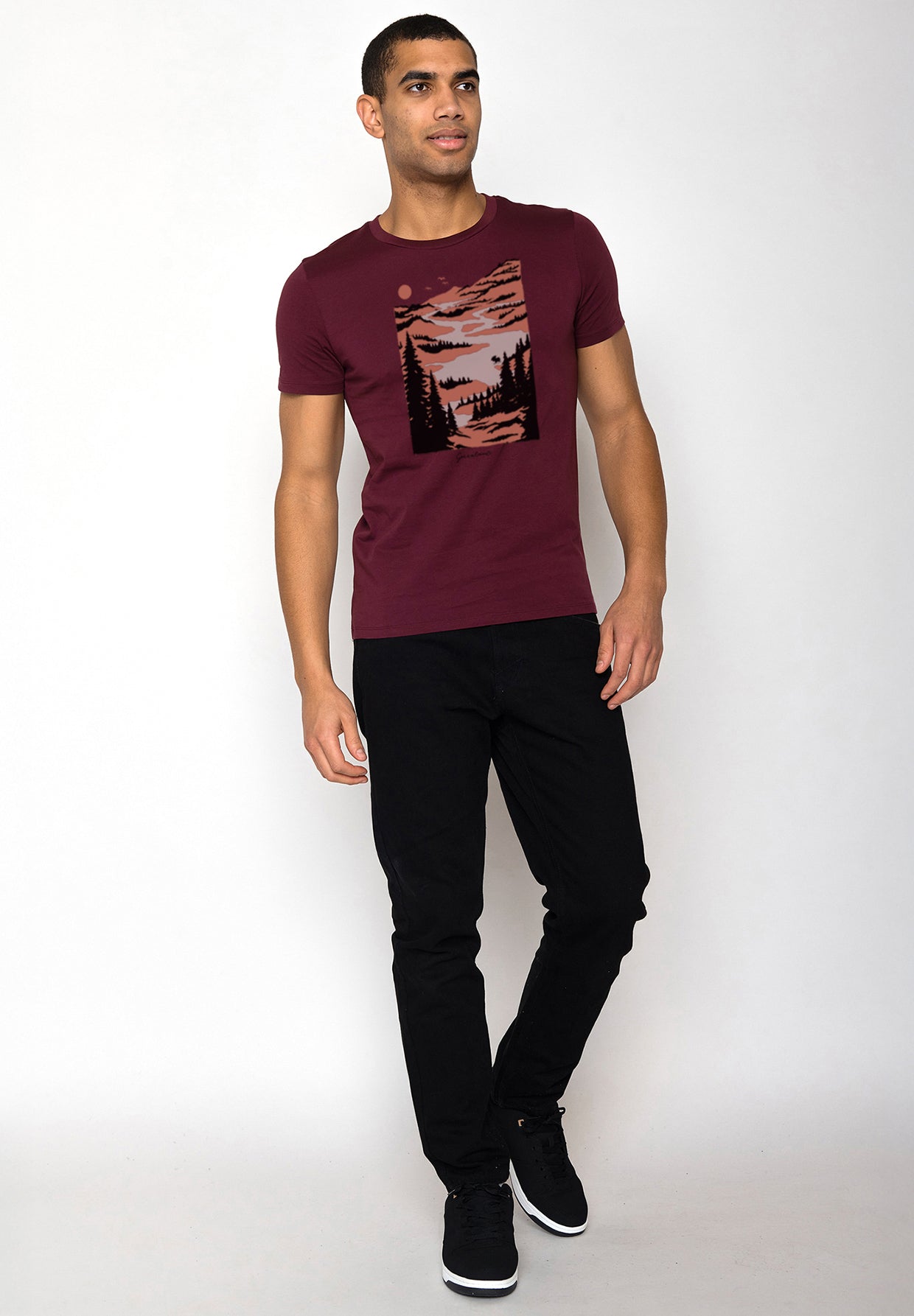 Rot:  Sportliches T-Shirt aus Bio-Baumwolle für Herren [19893]