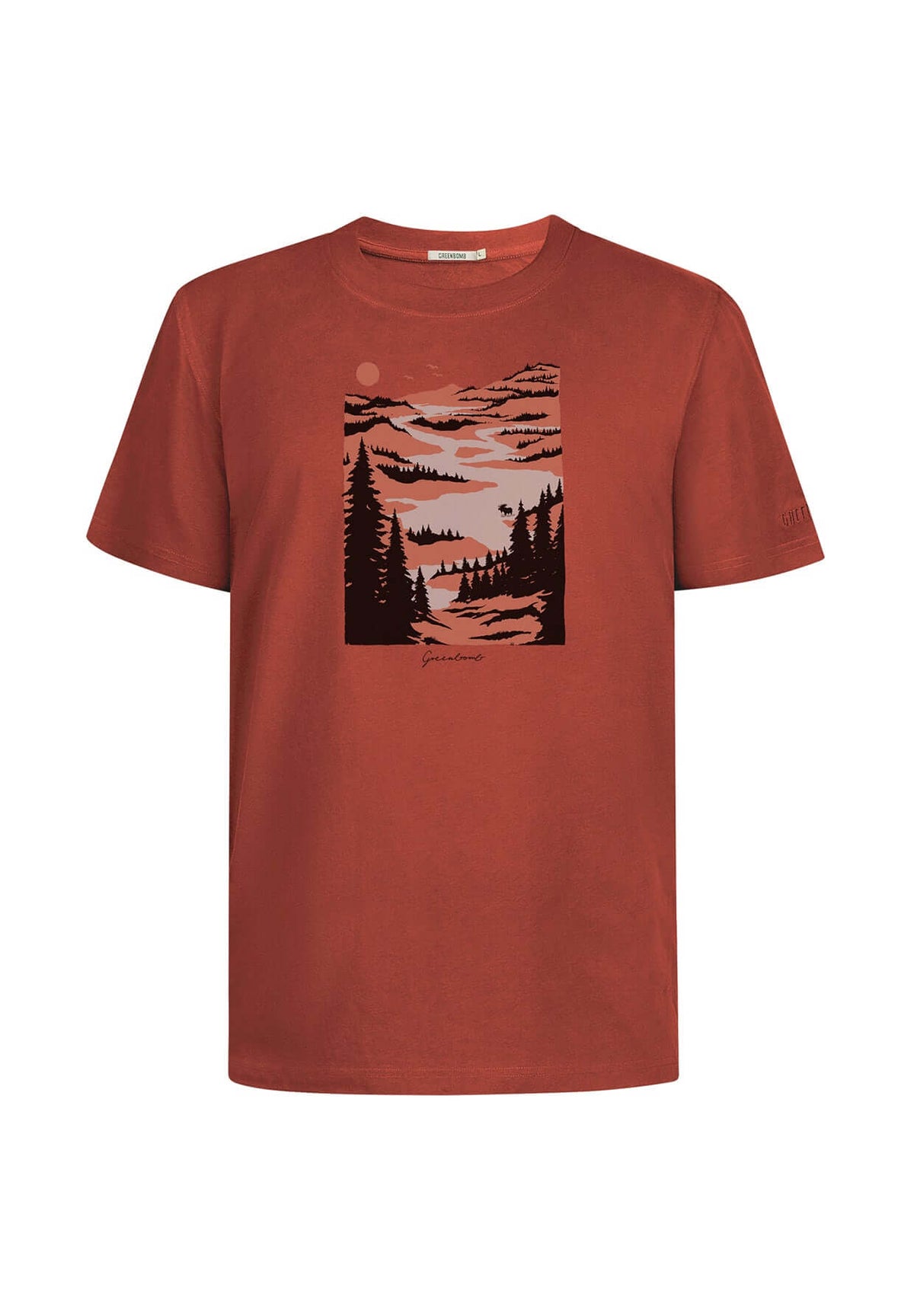 Clay Red: Lässiges Oversize-T-Shirt aus Bio-Baumwolle für Herren [19894]
