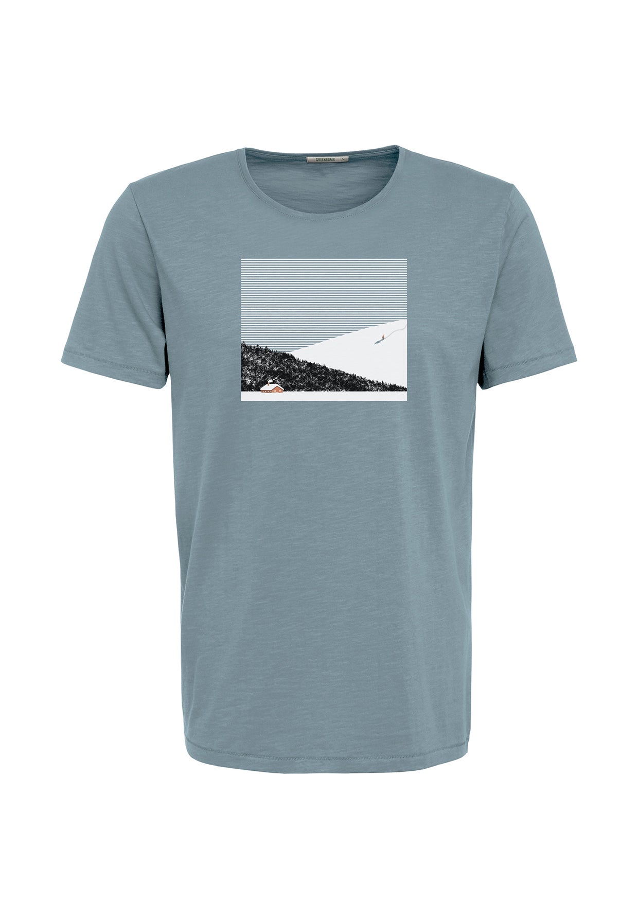 Blau:  Lässiges T-Shirt aus Bio-Baumwolle für Herren [19900]