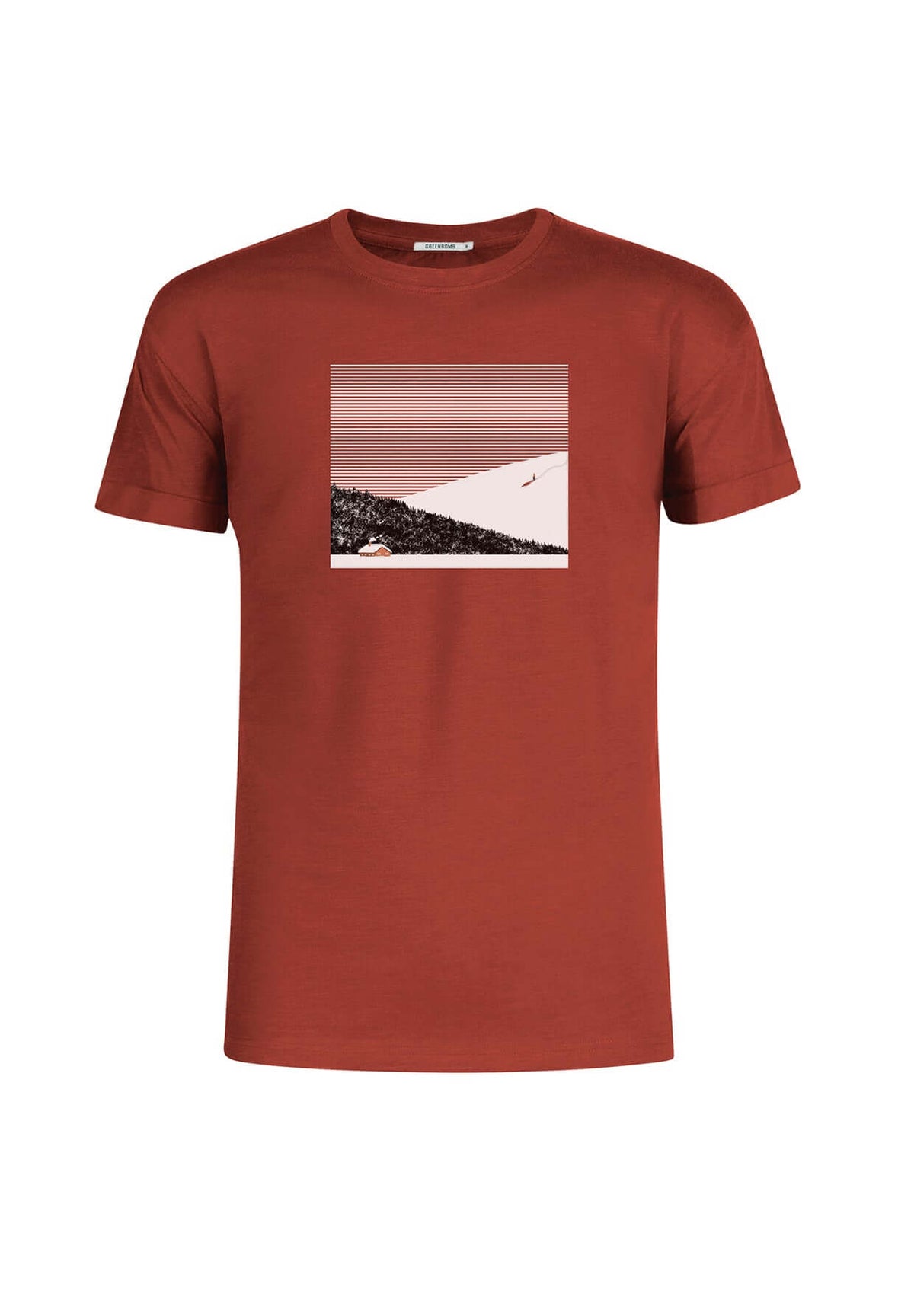 Dark Clay: Lässiges T-Shirt aus Bio-Baumwoll Mix für Herren [19902]