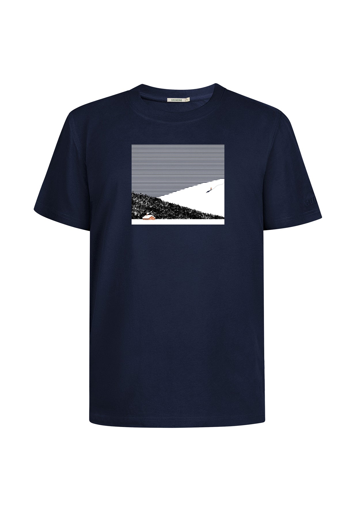 Blau:  Lässiges T-Shirt aus Bio-Baumwolle für Herren [19903]