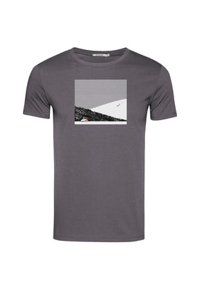 Anthracite: Sportliches T-Shirt aus Bio-Baumwolle für Herren [19909]