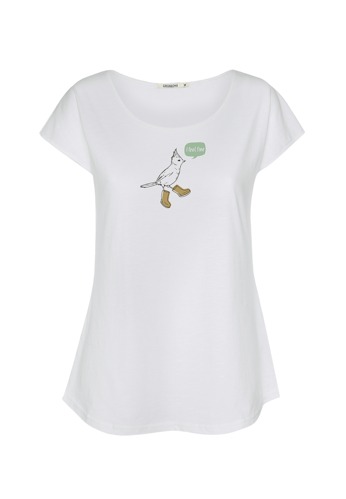White: Lässiges T-Shirt aus Bio-Baumwolle für Damen [19913]
