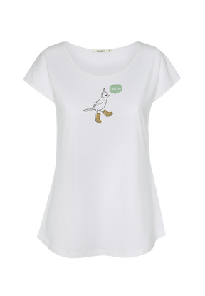 White: Lässiges T-Shirt aus Bio-Baumwolle für Damen [19913]