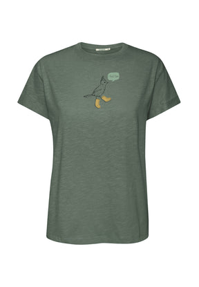 Moos Grey: Lässiges T-Shirt aus Bio-Baumwolle für Damen [19914]