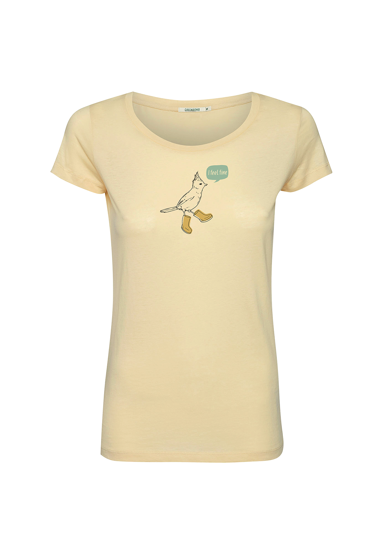 Gelb:  Lässiges T-Shirt aus Bio-Baumwolle für Damen [19919]
