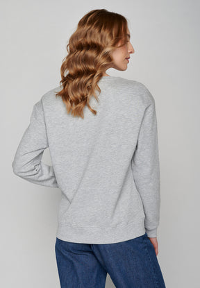Grau:  Gemütliches Sweatshirt aus Bio-Baumwolle für Damen [19922]