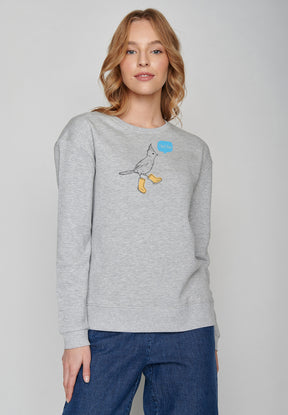 Grau:  Gemütliches Sweatshirt aus Bio-Baumwolle für Damen [19924]