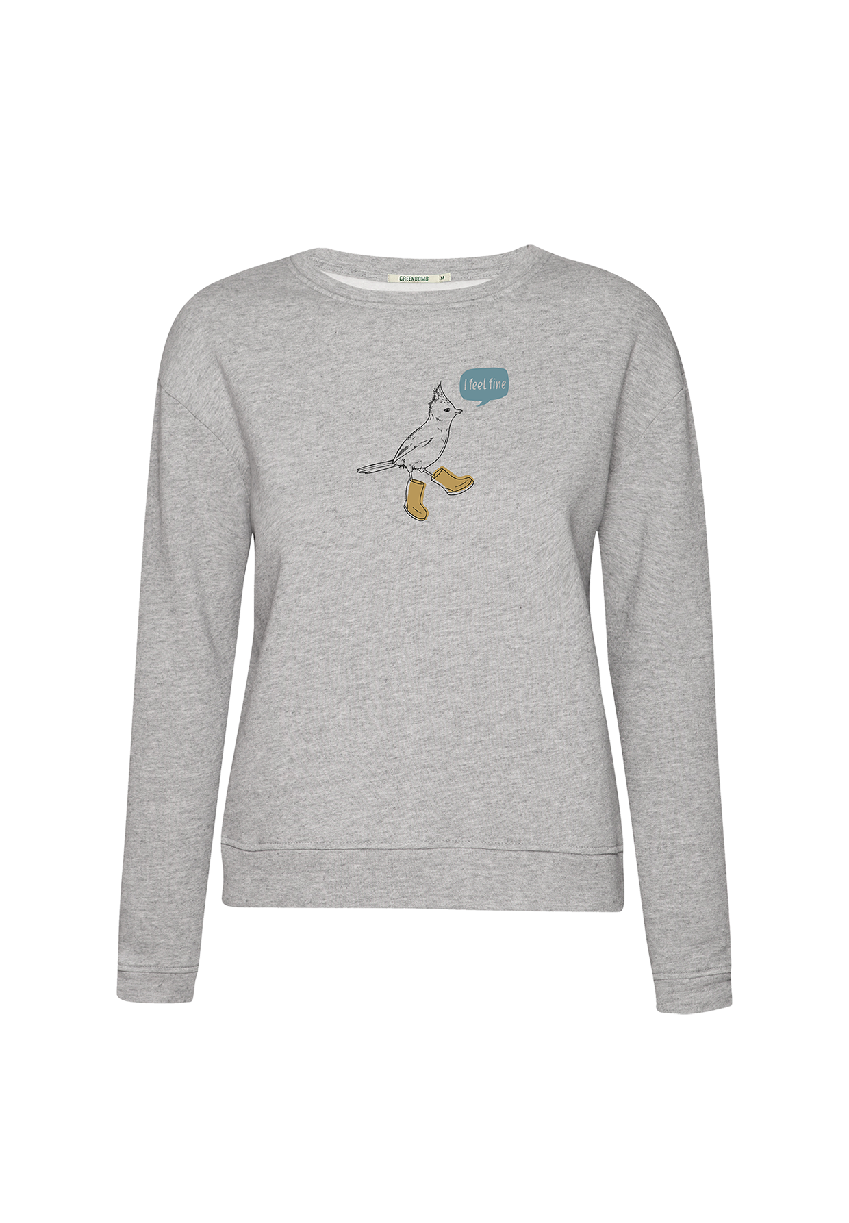 Grau:  Gemütliches Sweatshirt aus Bio-Baumwolle für Damen [19925]