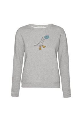 Grau:  Gemütliches Sweatshirt aus Bio-Baumwolle für Damen [19925]