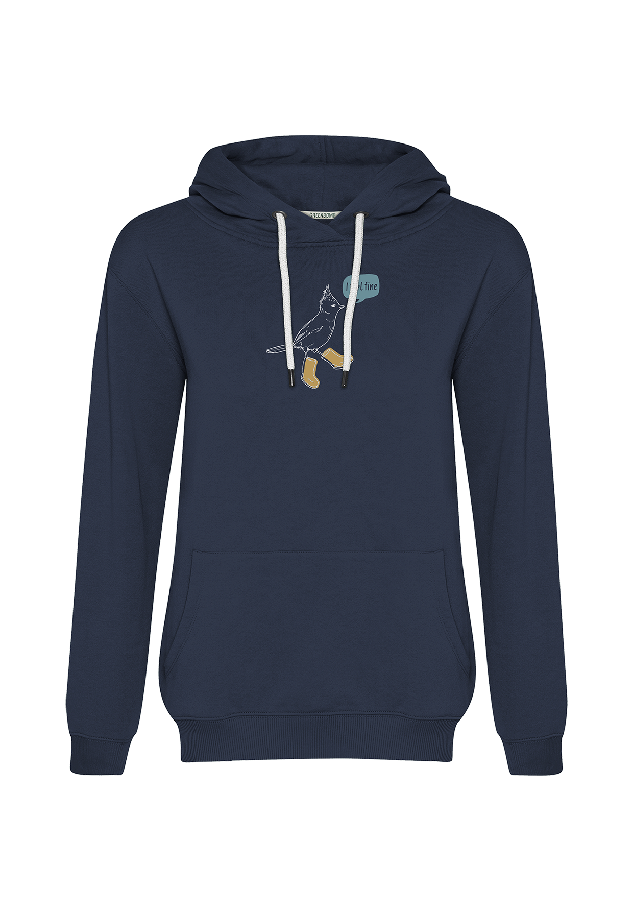 Blau:  Gemütlicher Hoodie aus Bio-Baumwolle für Damen [19932]