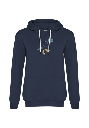 Blau:  Gemütlicher Hoodie aus Bio-Baumwolle für Damen [19932]